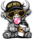 Hot Mess Highland UVDTF Decal