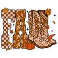Patterned Fall Boots DTF Transfer