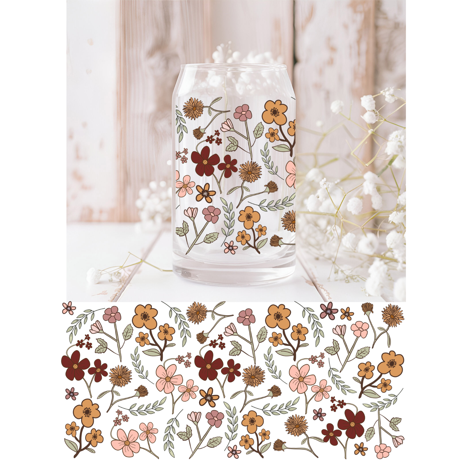Wildflowers UVDTF Cup Wrap