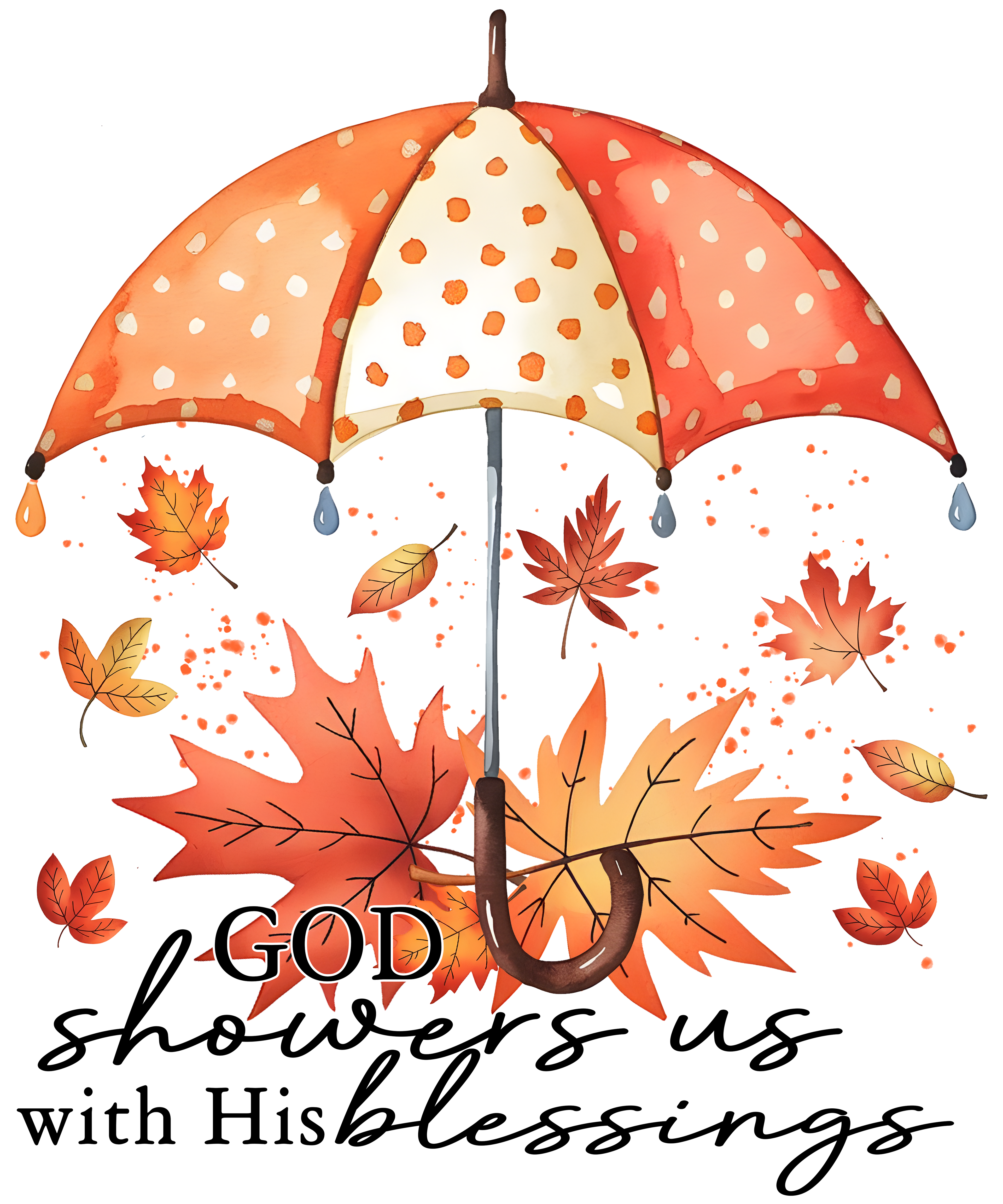 God Showers us with Blessings DTF Transfer