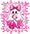 Pink Ghost for Breast Cancer DTF Transfer
