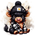 Christmas Carhart Highland DTF Transfer
