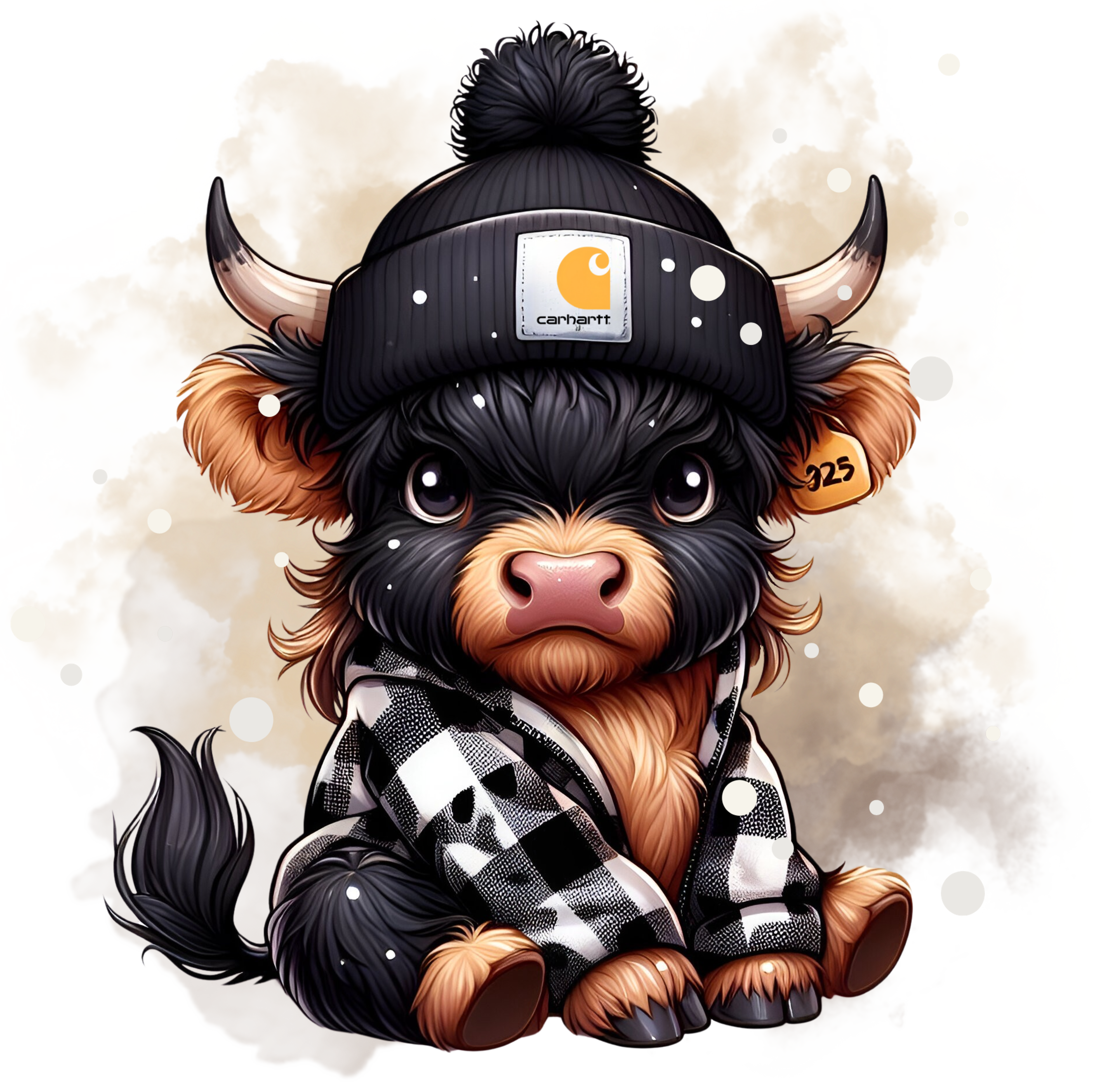 Christmas Carhart Highland DTF Transfer