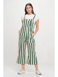 Classic Stripes Print Overalls