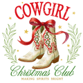 Cowgirl Christmas Club DTF Transfer