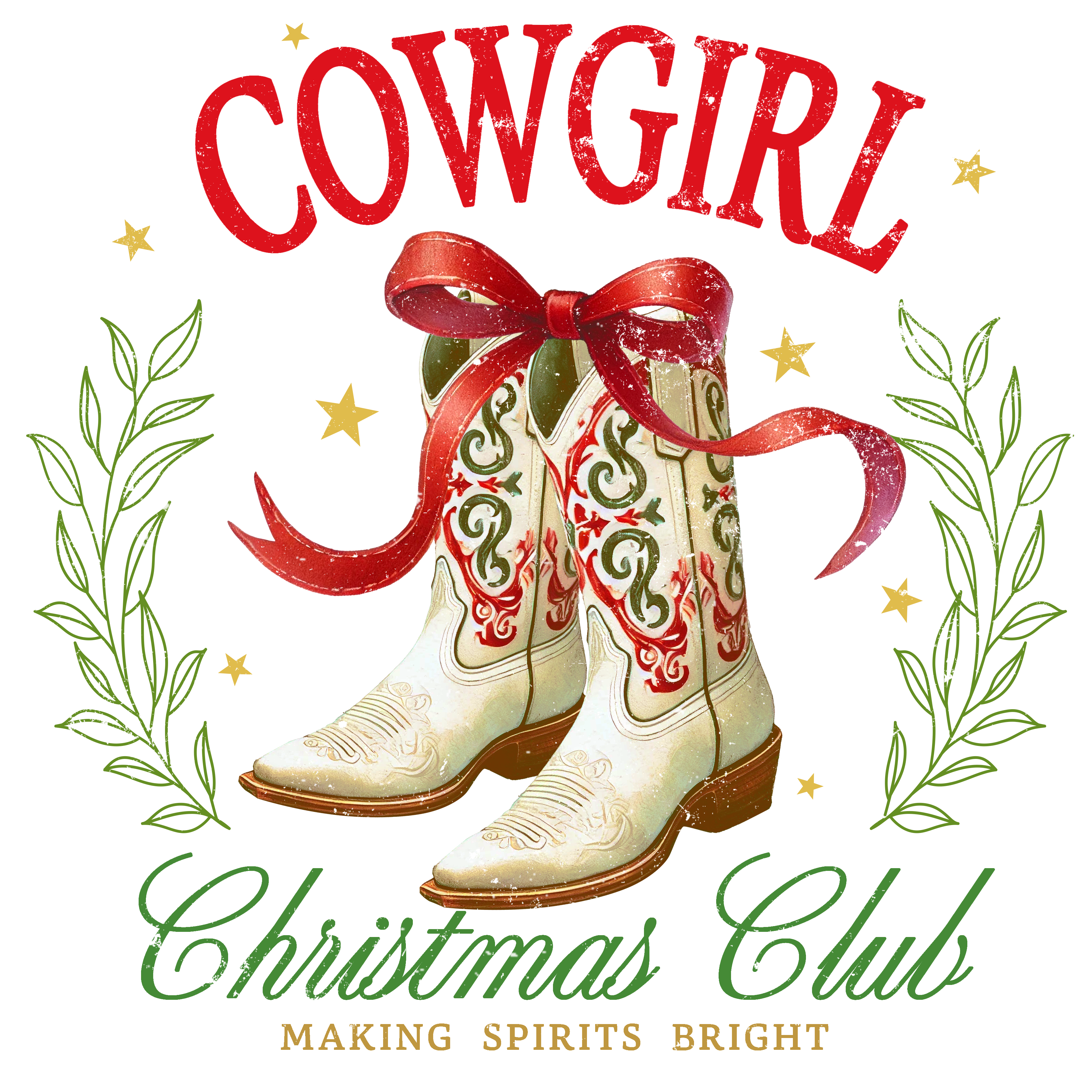 Cowgirl Christmas Club DTF Transfer