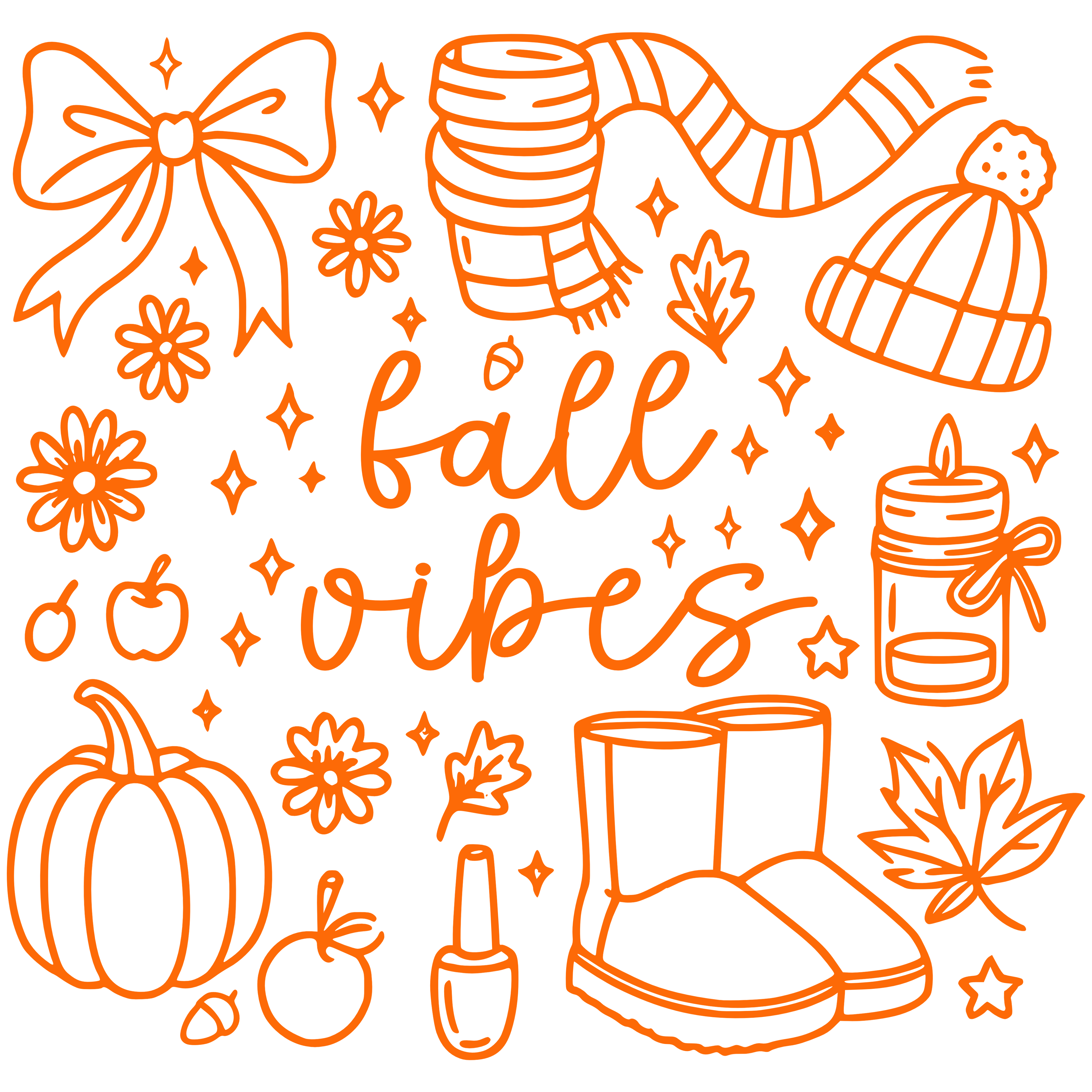 Fall Vibes DTF Transfer