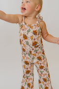 Pink Highland Cow Bell Romper