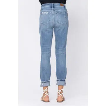 Judy Blue High Waist Boyfriend Buttonfly Plus