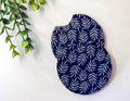 Black & White Tropical Leaves Car Coasters