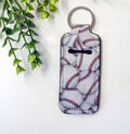 Softball Chapstick Holder Keychain