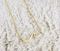 UPON THE WATERS WAVE NECKLACE : Matthew 14:29 Christian Faith