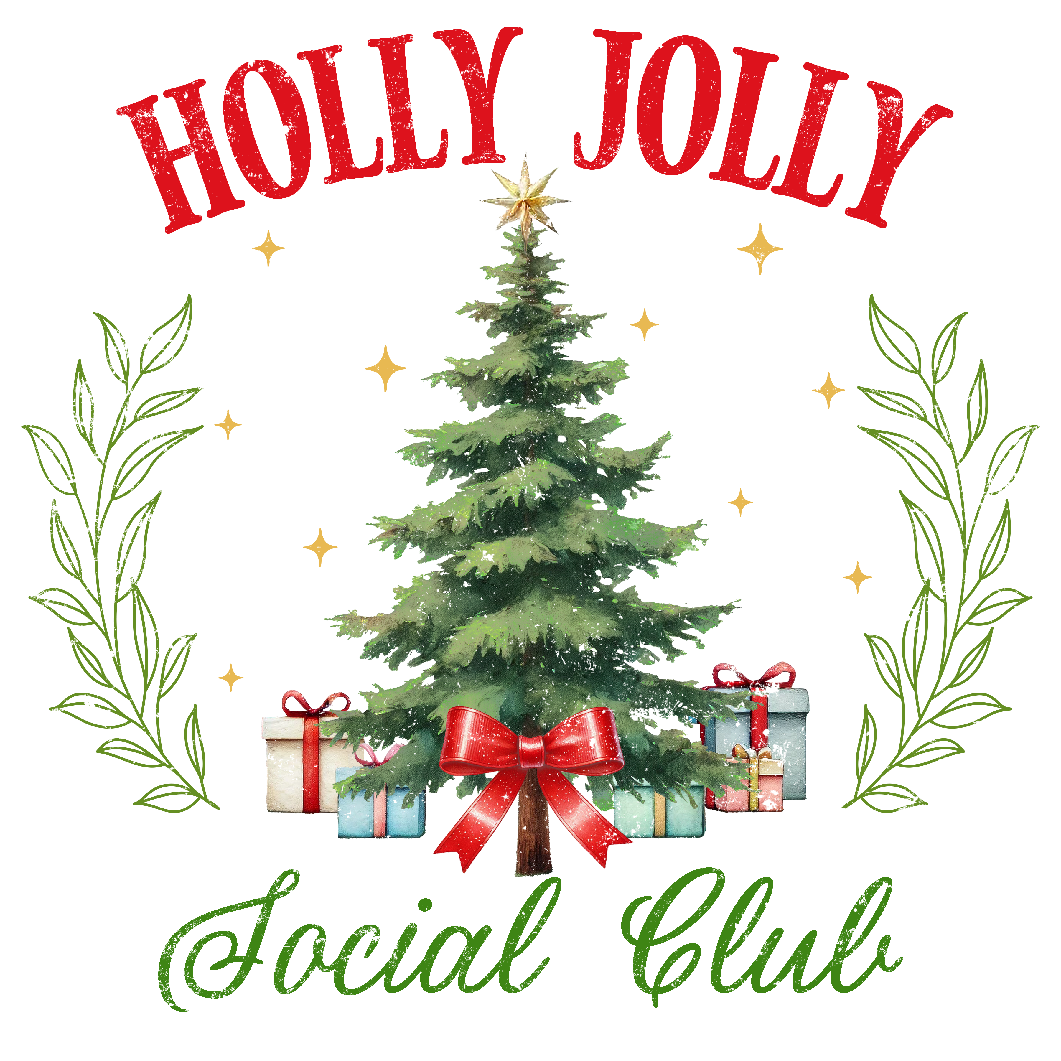Holly Jolly Social Club DTF Transfer