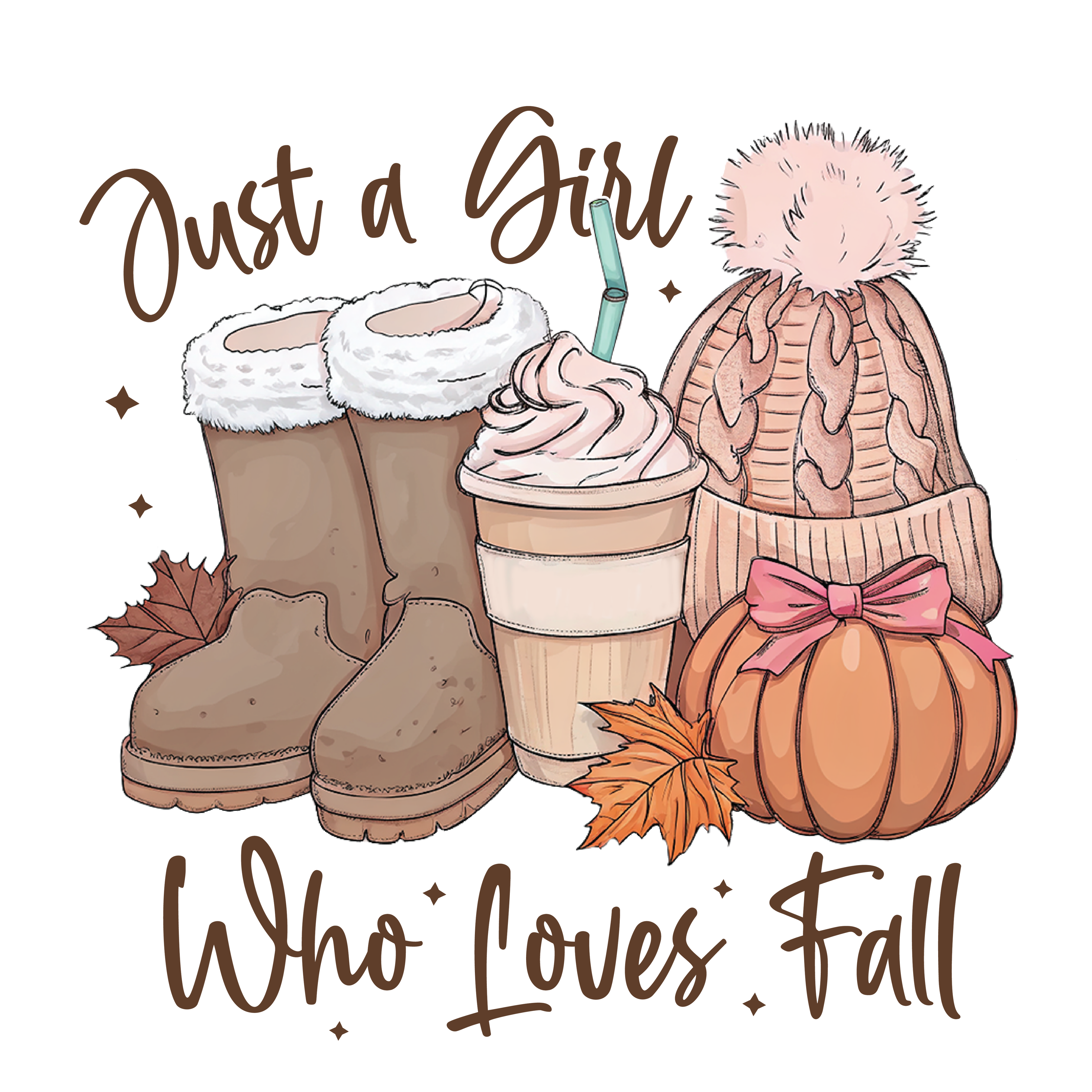 Just a Girl Who Loves Fall DTF Transfer