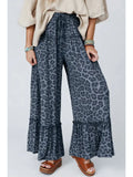 Ldc Leopard Patchwork Wide Leg High Waist Shift Pants