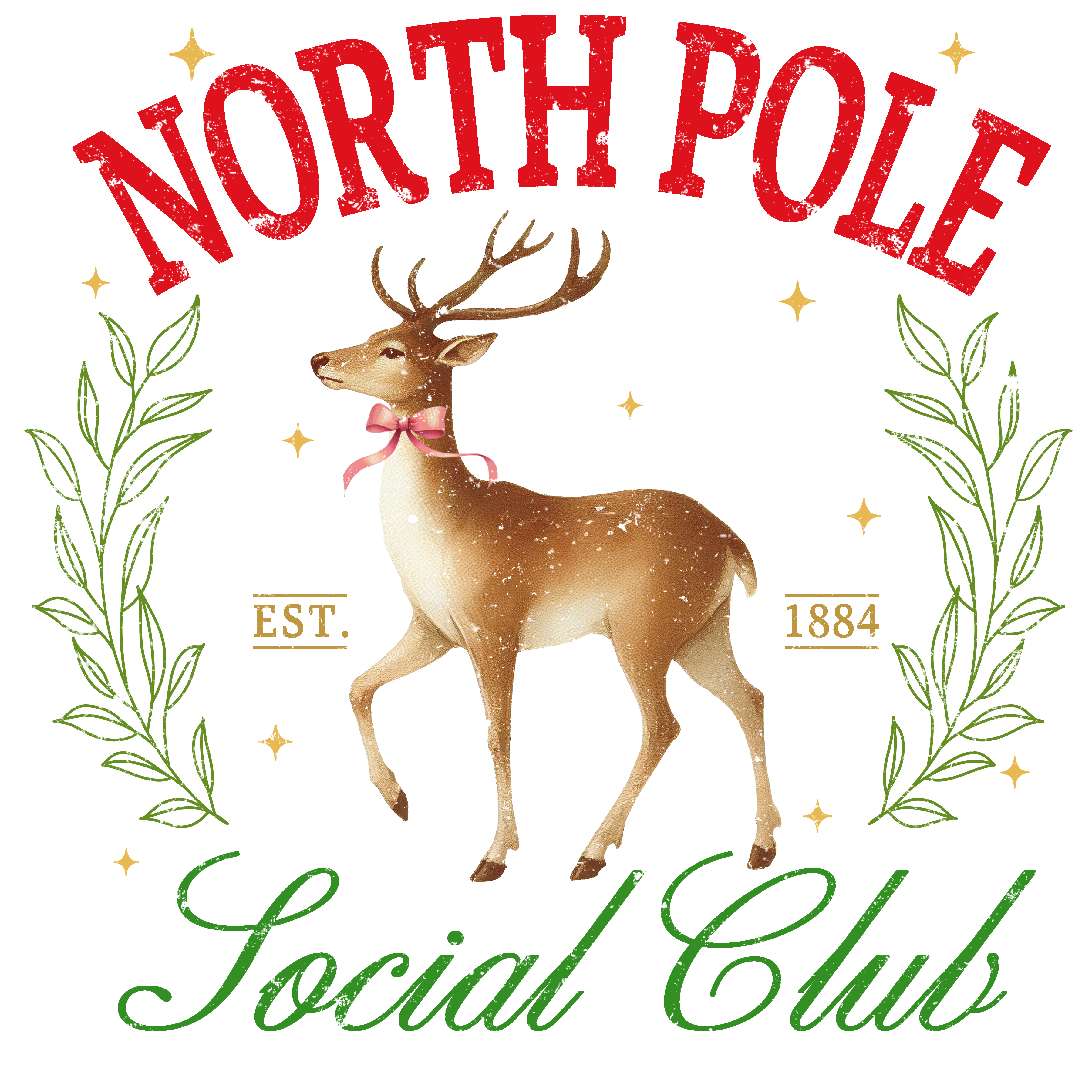 North Pole Social Club DTF Transfer