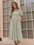 Oh My Darling Midi Dress with Pockets - Sage Green