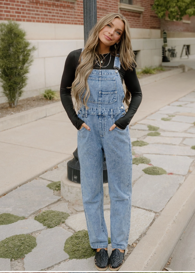 Riley Overalls | Women’S Denim Overalls | Bib Style Jumpsuit