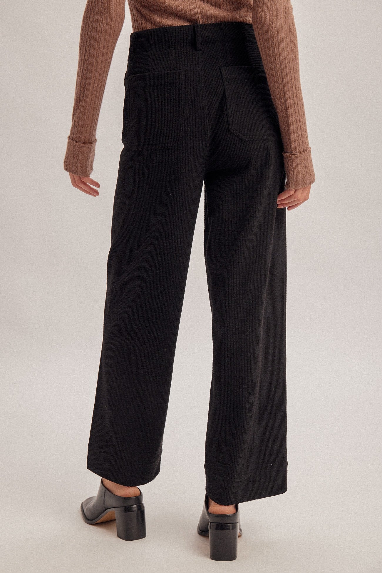 Stretch Corduroy Wide Leg Crop Pants (Preorder 08/03/26)