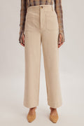 Stretch Corduroy Wide Leg Crop Pants (Preorder 08/03/26)