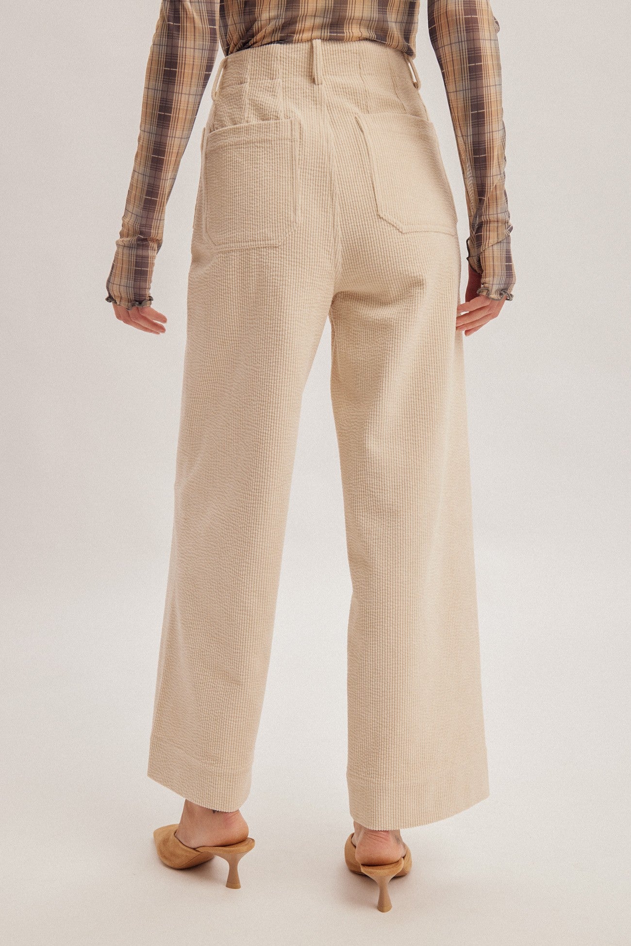 Stretch Corduroy Wide Leg Crop Pants (Preorder 08/03/26)