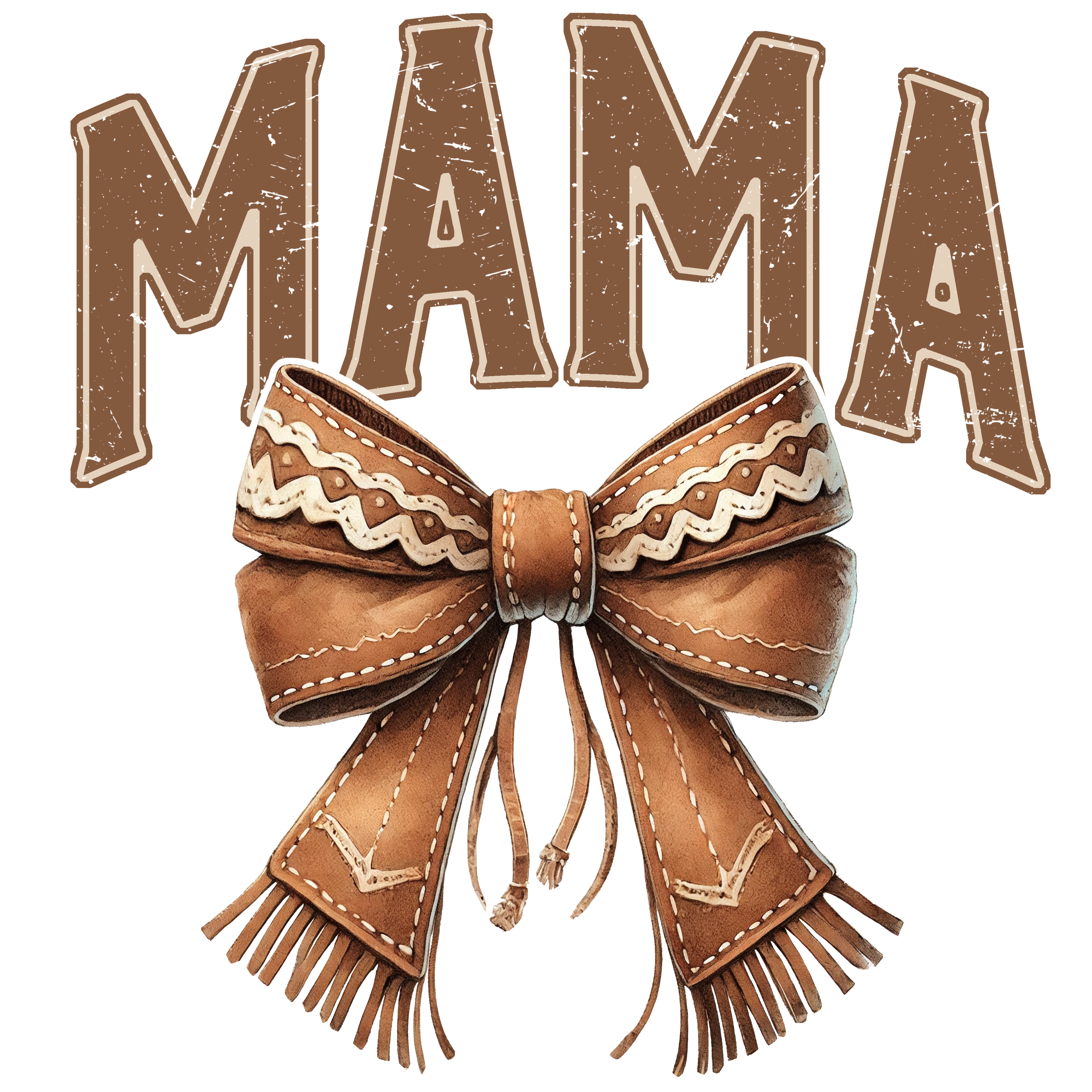 Mama Classic Western Bow DTF Transfer