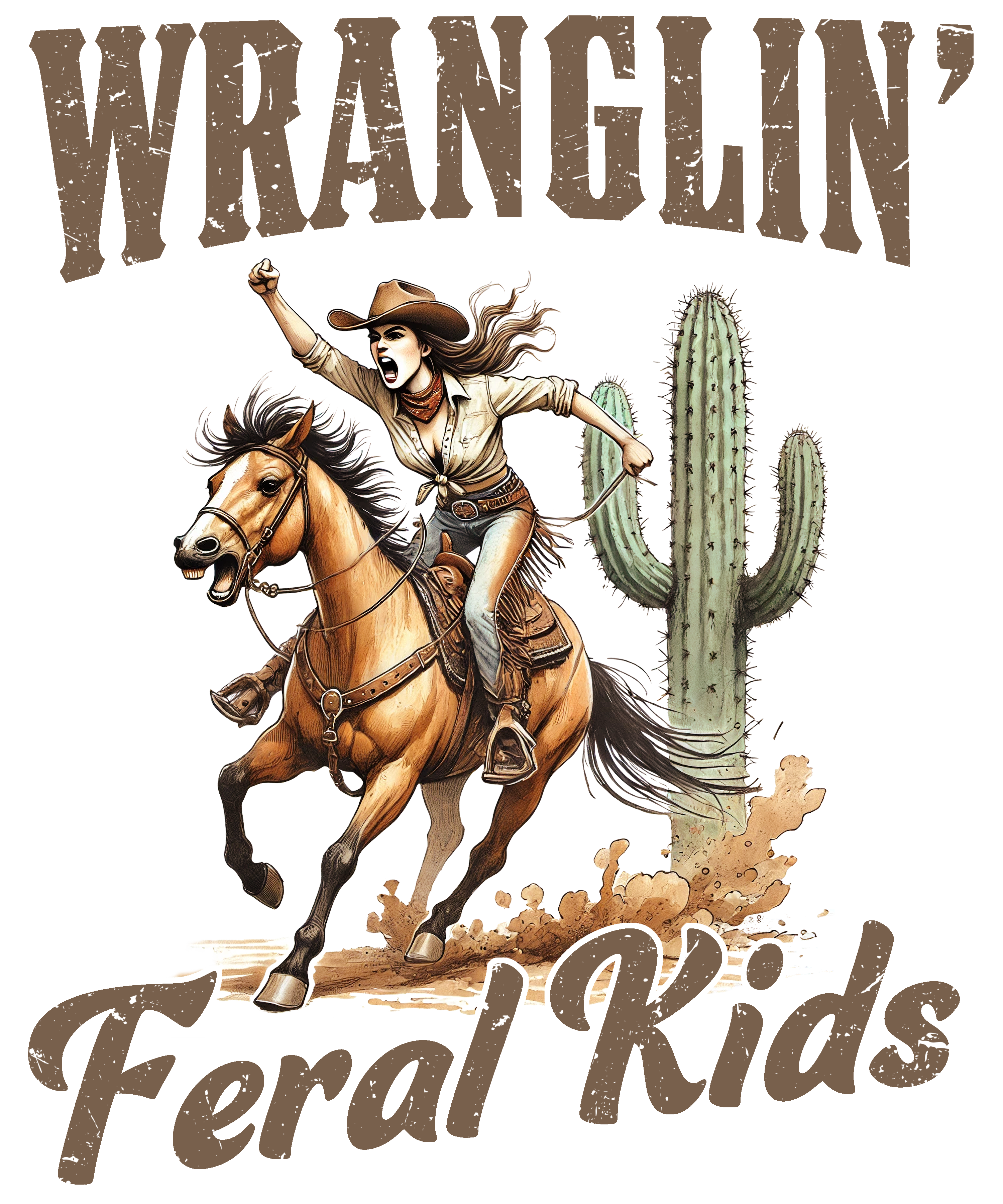 Wrangling Feral Kids Dtf Transfer