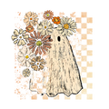 Distressed Floral Ghost DTF Transfer
