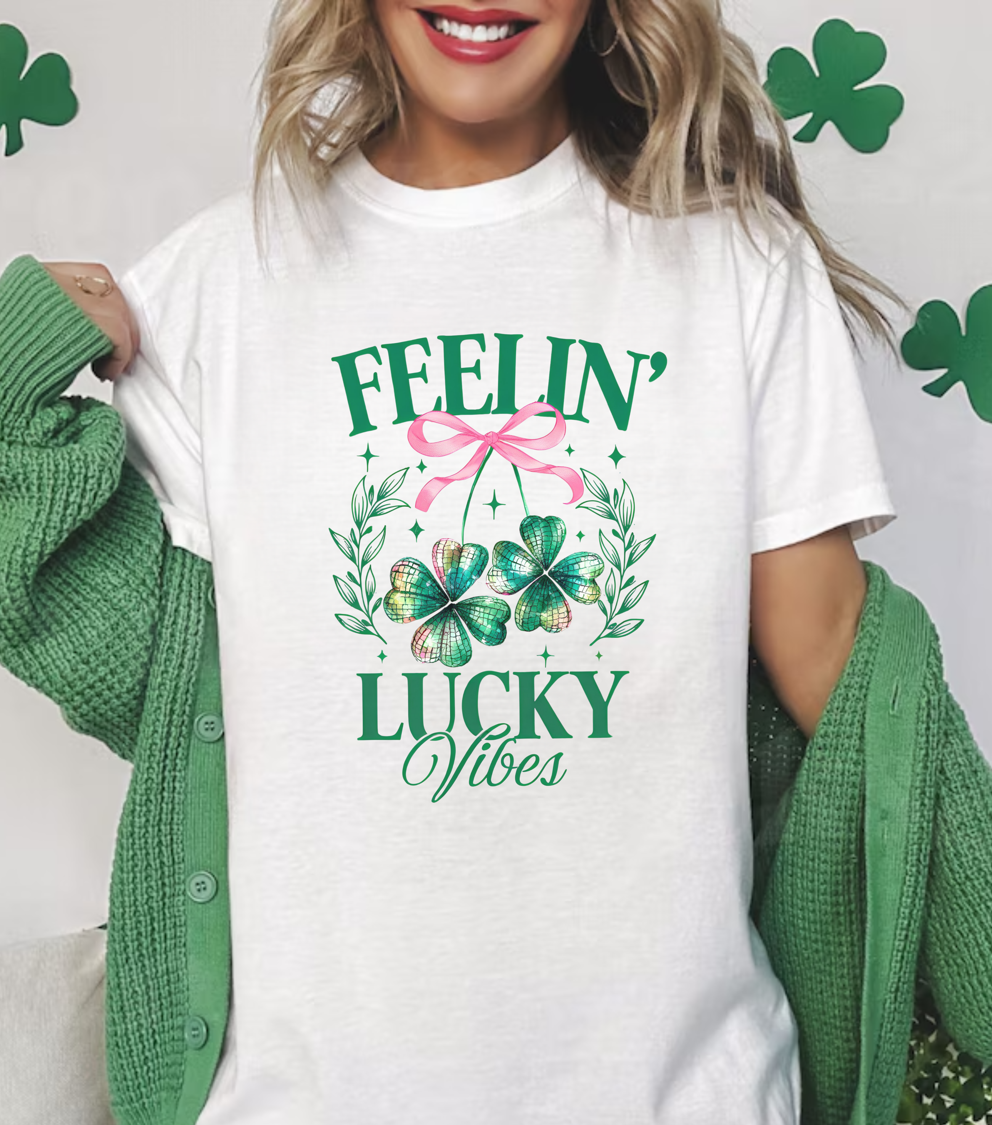 Retro Coquette St Paddys Day Tee