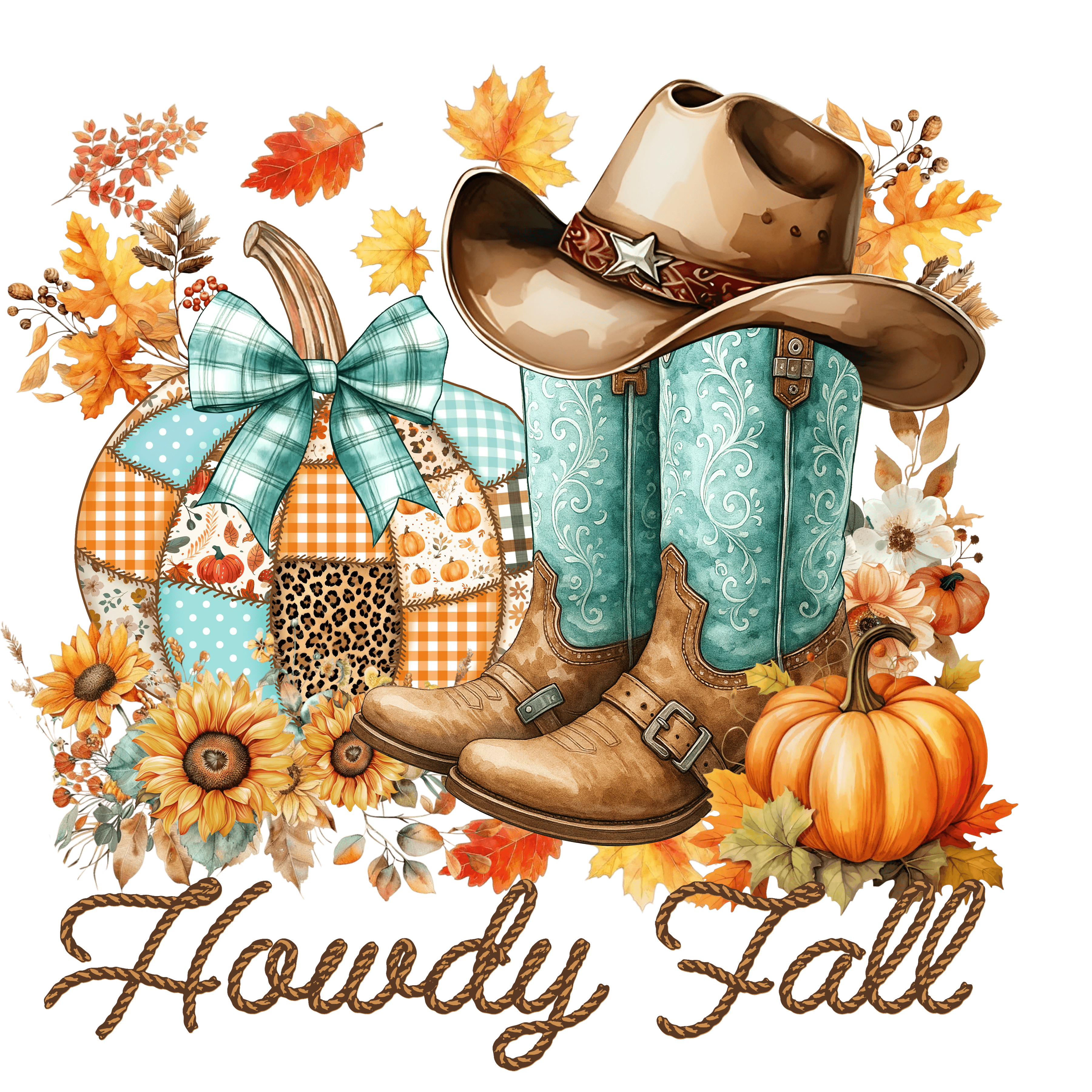 Cowboy Howdy Fall DTF Transfer